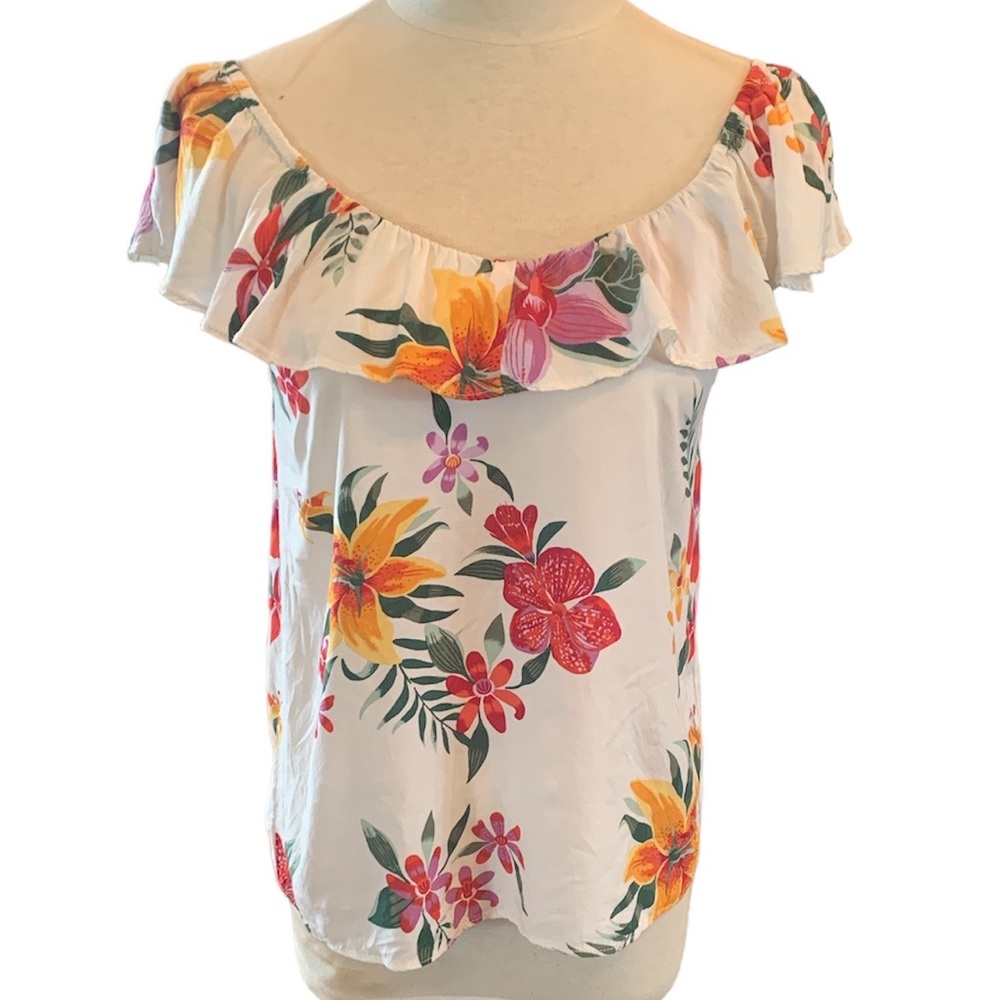White Floral Top